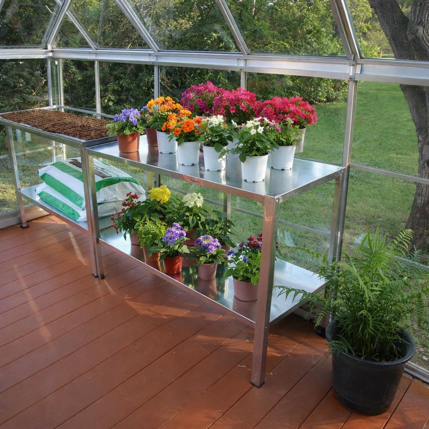 Greenhouse Metal Work Bench-Pack of 2